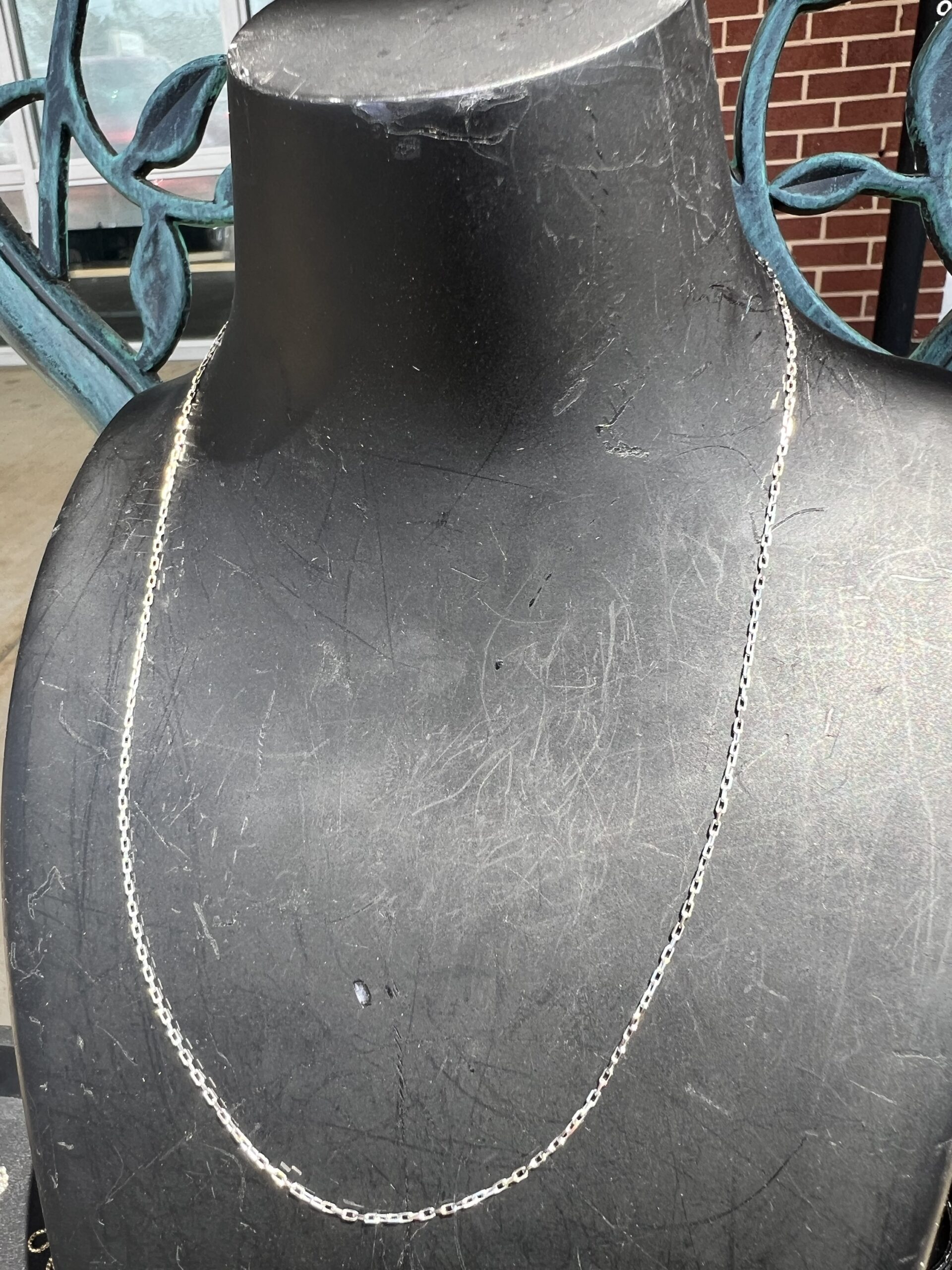 14k 1.5g White Gold Link Chain 16”