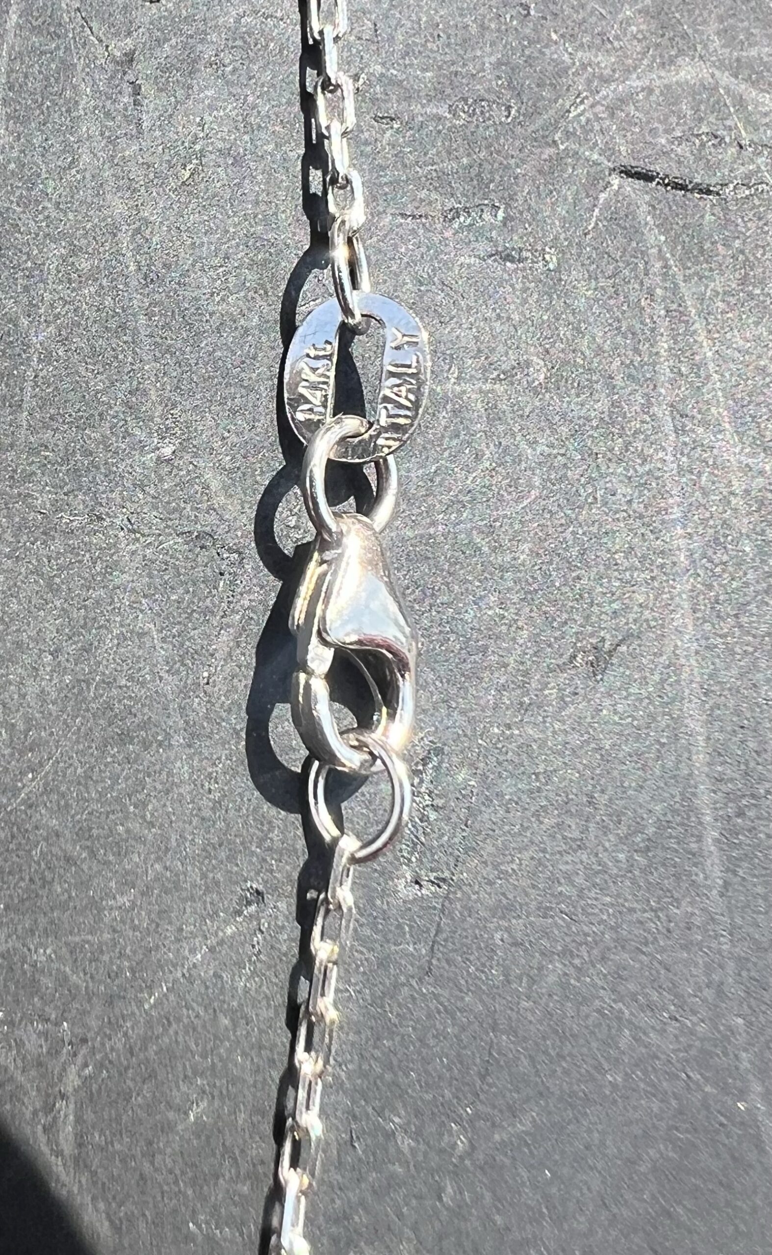 14k 1.5g White Gold Link Chain 16” - Image 3