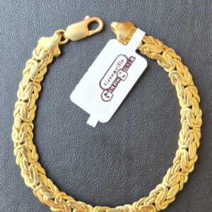 14k 9.7g flat byzantine bracelet- 7.5"