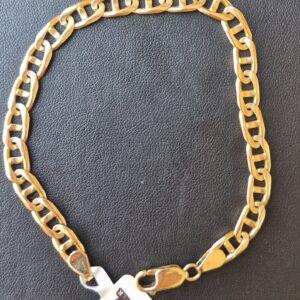 Alternative view of 14k 13.1g anchor link bracelet- 8.25"