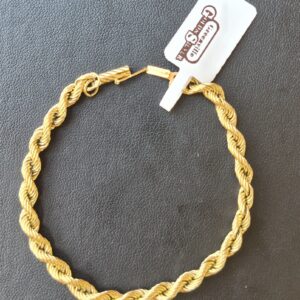 Alternative view of 14k 3.4g rope bracelet- 7.5"