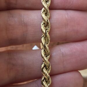 14k 3.4g rope bracelet- 7.5"