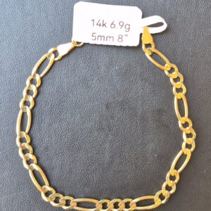Alternative view of 14k 6.9g figuro bracelet- 8"