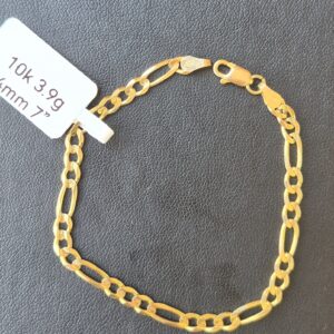 Alternative view of 10k 3.9g figuro bracelet- 7"