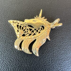 Alternative view of 14k 2.4g Gold Unicorn Charm
