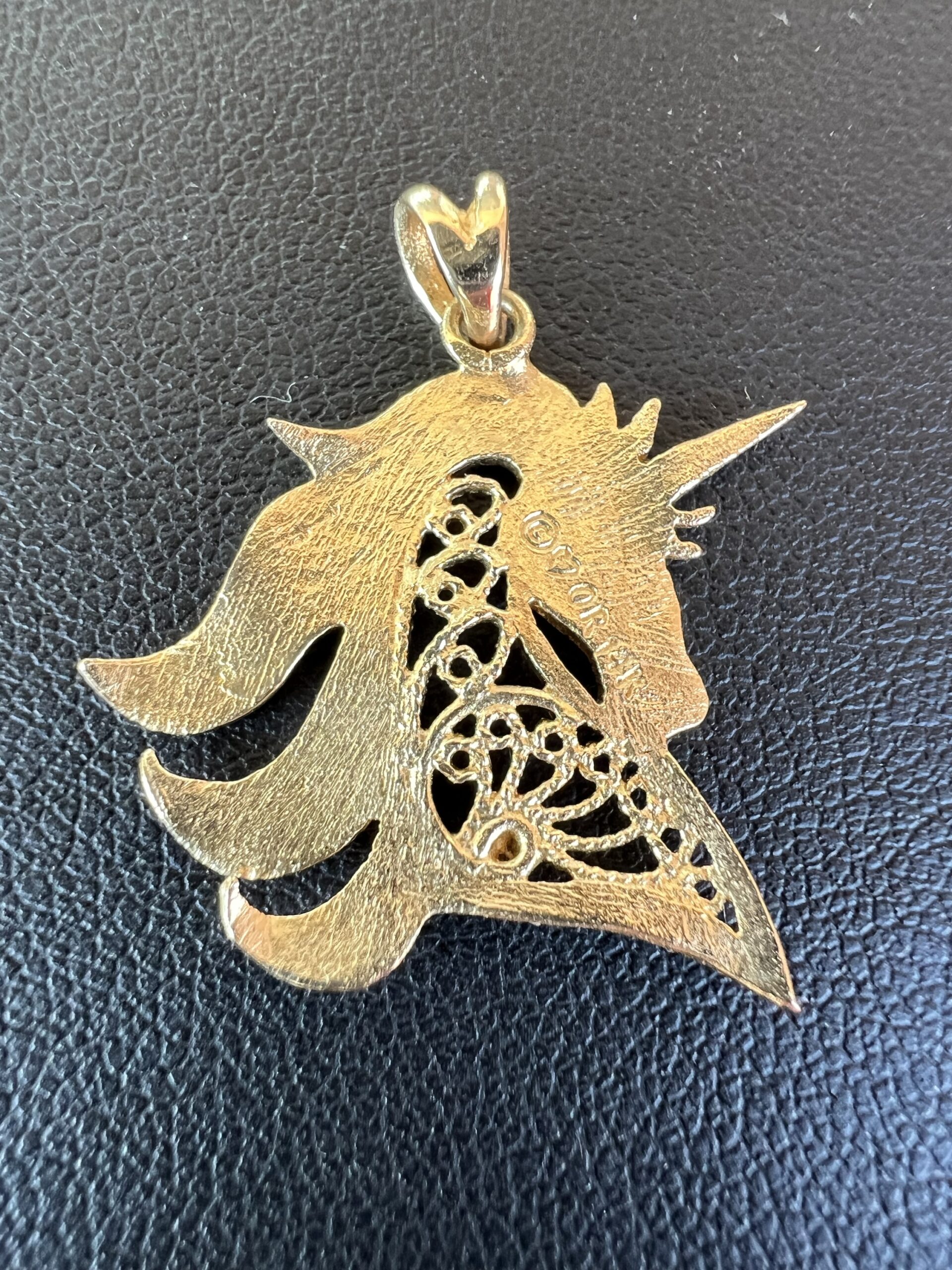 14k 2.4g Gold Unicorn Charm - Image 3