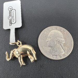 Alternative view of 10k 1.6g Gold Elephant Charm