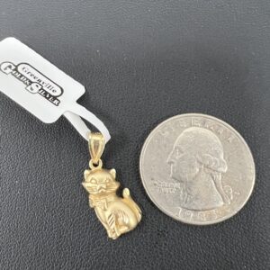 Alternative view of 14k 1.8g Gold Cat Charm