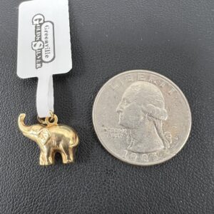 Alternative view of 14k 1.4g Gold Elephant Charm