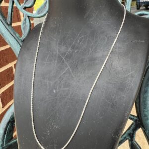 14k 3.8g White Gold Rope Chain 18”