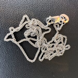 Alternative view of 14k 2.2g White Gold Franco Chain 18”