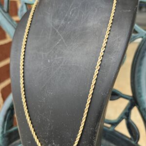 10k 15.3g Gold Rope Chain 22”