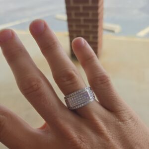 Alternative view of 10k 7.4g Iced Out Diamond Ring Sz 12