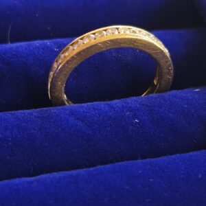 Alternative view of 18k 4.8g Eternity Band 1tcw Ring Sz 6.75