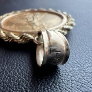 Alternative view of 14k Bail w/American Eagle Coin Pendant