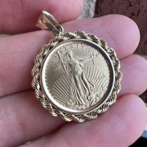14k Bail w/American Eagle Coin Pendant