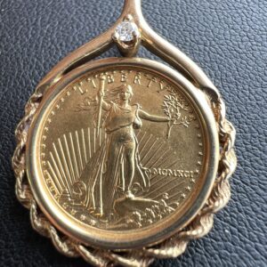 14k Bail w/AGE Coin Pendant
