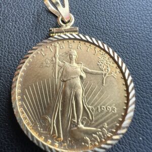 14k Bail w/AGE Coin Pendant