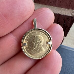 14k 4.5g Gold Pendant w/Krugerrand Gold coin