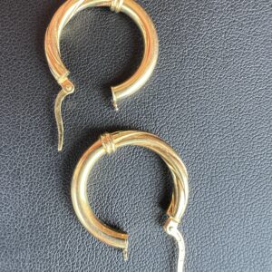 Alternative view of 14k 2.3g Gold Hoop Earrings