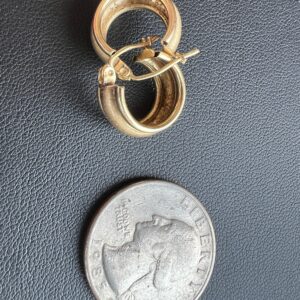 Alternative view of 14k 1.9g Gold Round Hoop Earrings