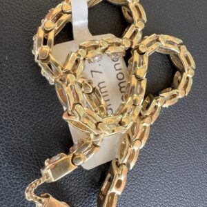 Alternative view of 14k 11.1g Gold & Diamond Bracelet 7.5”