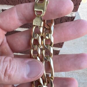 Alternative view of 14k 51g Gold Figaro Bracelet 8.5”