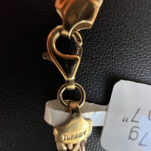 Alternative view of 14k 7g Gold Byzantine Bracelet 7”