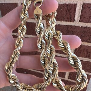 Alternative view of 10k 173g Gold Rope Chain 22”