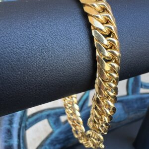 24k 58.4g Gold Cuban Bracelet 7.5”