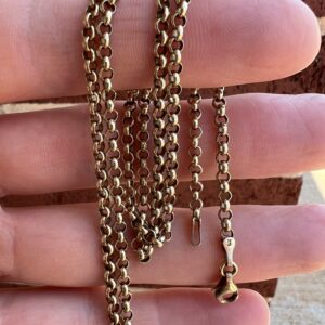 9k 11.7g Gold Circle Link Chain 22”
