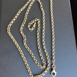 Alternative view of 9k 11.7g Gold Circle Link Chain 22”