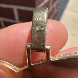 Alternative view of 10k 22.1g Gold Shark Pendant Tcw 4.3 2” by 2”