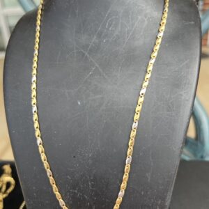 18k 9g Yellow & White Gold Link 20”