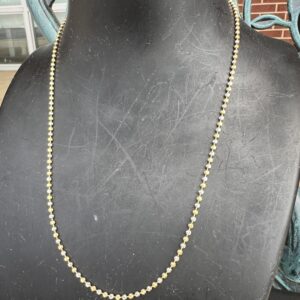 18k 5.7g White & Yellow Gold Ball Chain 16”