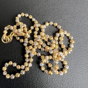 Alternative view of 18k 5.7g White & Yellow Gold Ball Chain 16”