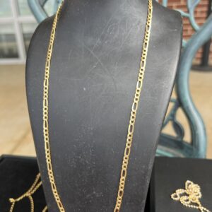 18k 10.7g Gold Figaro Chain 24”