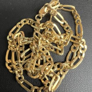 Alternative view of 18k 10.7g Gold Figaro Chain 24”