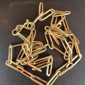 Alternative view of 14k 9.7g Gold Paper Clip Chain 18”