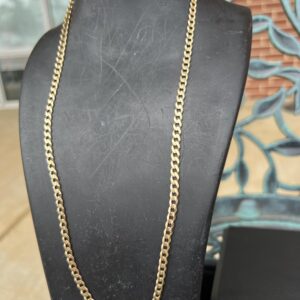 14k 17.8g Gold Cuban 22”
