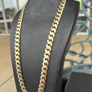 10k 39.7g Gold Cuban Monaco Chain 24”
