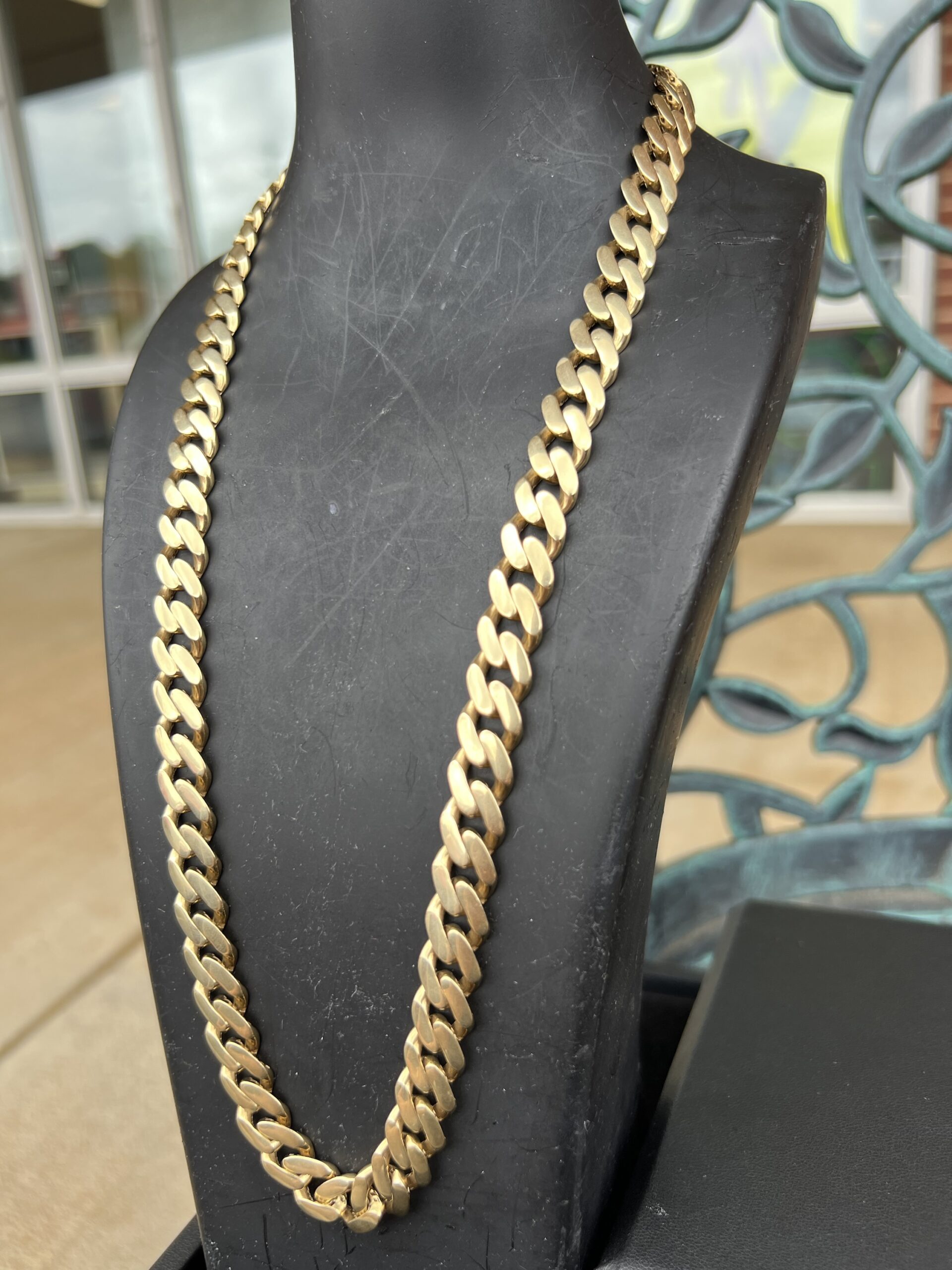 10k 39.7g Gold Cuban Monaco Chain 24”