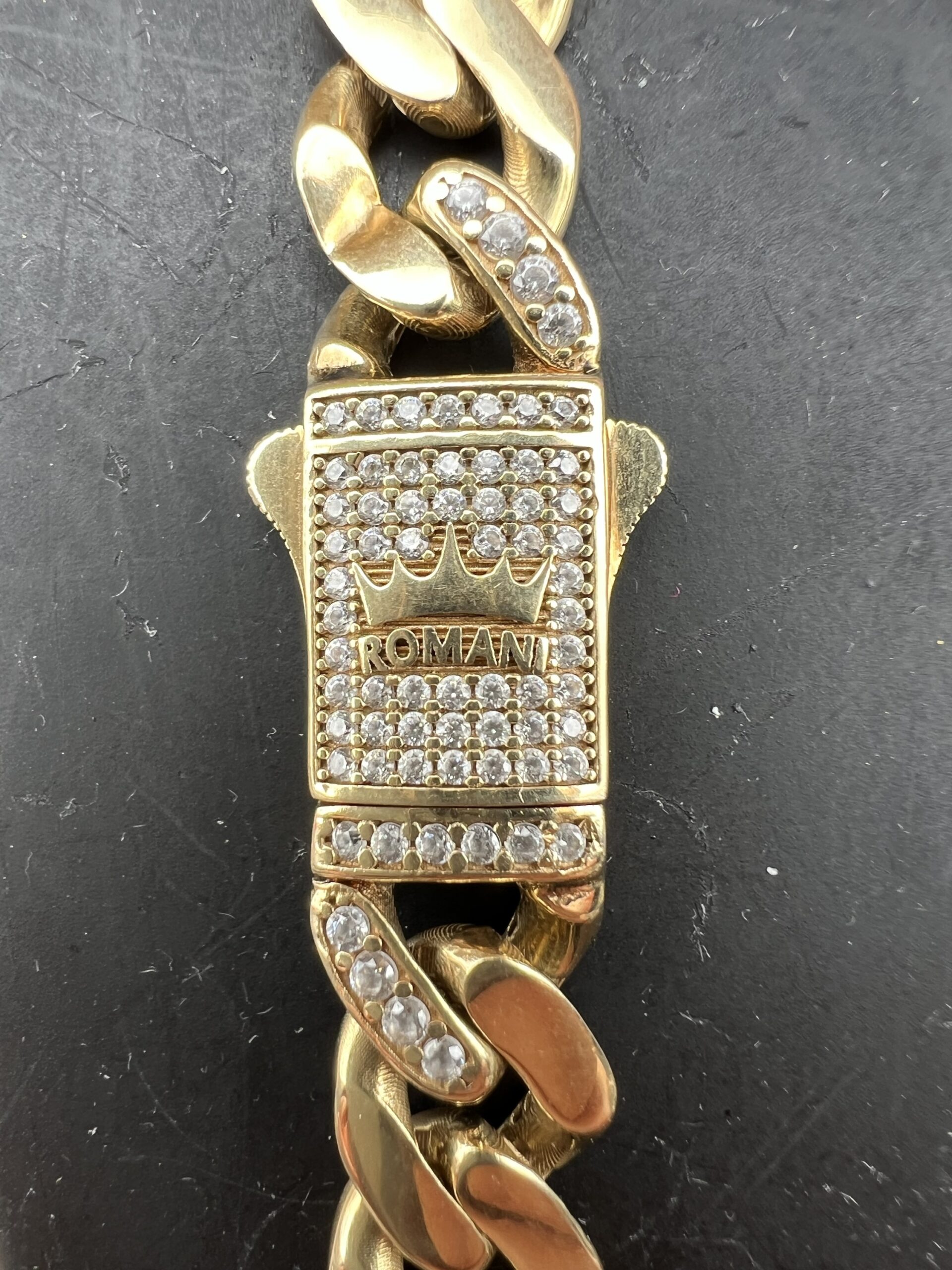 10k 39.7g Gold Cuban Monaco Chain 24” - Image 4