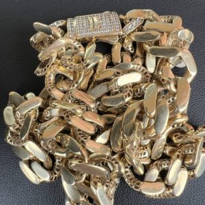 Alternative view of 10k 39.7g Gold Cuban Monaco Chain 24”