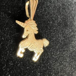 Alternative view of 14k 0.7g Gold Unicorn Charm