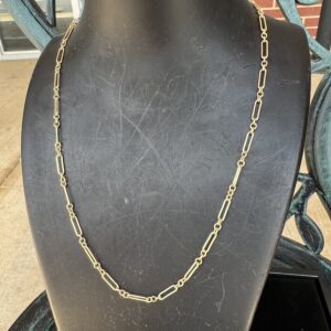 Alternative view of 14k 6.3g Gold Paper Clip Ring Chain 17”