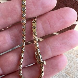 10k 6.4g Gold X O Bracelet 7”