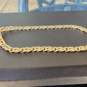 14k 9g Gold Double Link Chain 7”