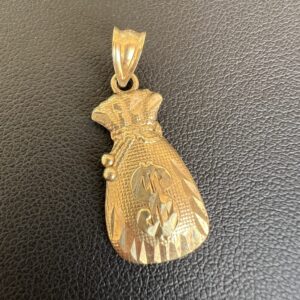 10k 1.4g Gold Money Bag Charm
