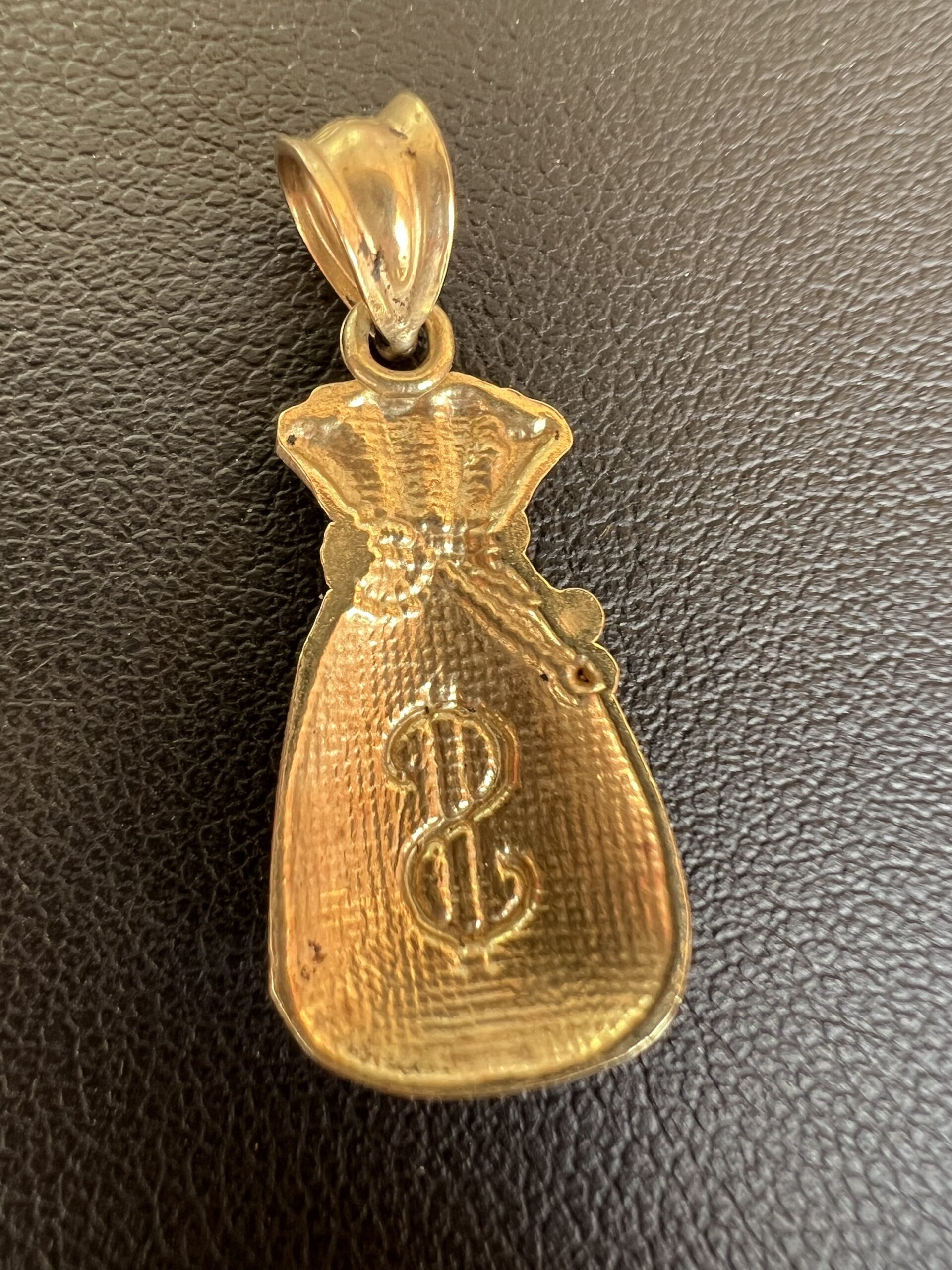 10k 1.4g Gold Money Bag Charm - Image 5